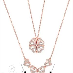 Fall in love with our 2-in-1 Four Leaf Clover Heart Necklace”