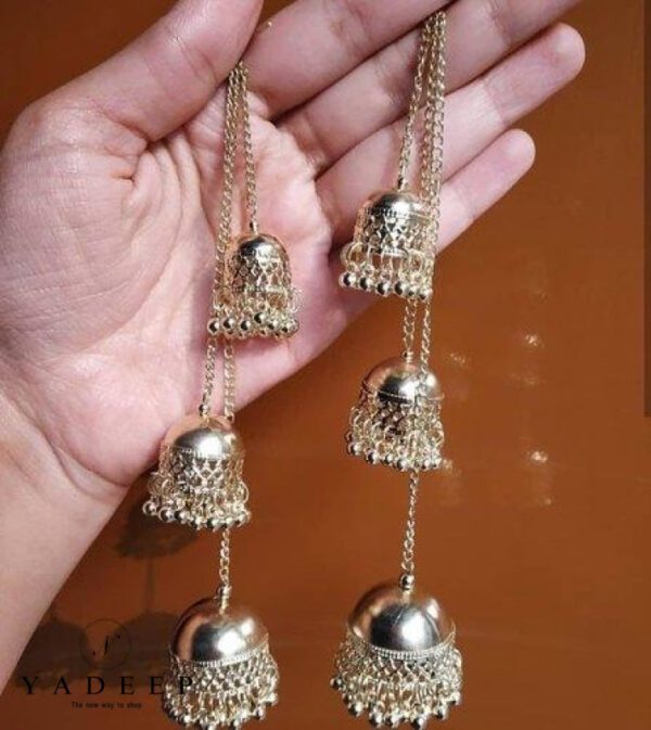 Yadeep India Afghani Kashmiri Tribal Black Oxidized Alloy Jhumki Earring Earrings