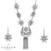 Yadeep India German Oxidised Silver Jewellery Stylish Antique Afghani Mirror Necklace For Women &