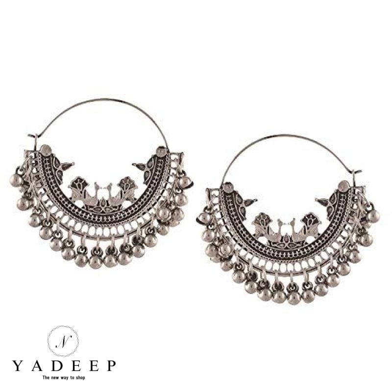 Buy YouBella Stylish Party Wear Afghani Jewellery Oxidized Silver Jhumkis  Earrings for Women SilverYBEAR32197 at Rs1599 online  Jewellery  online