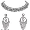 Yadeep India Jewellery Oxidised Silver Latest Desigen Choker Necklace With Earring Set For Women &