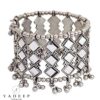 Yadeep India Jewellery Silver Oxidised Mirror Cuff Bangle Bracelet For Women And Girls
