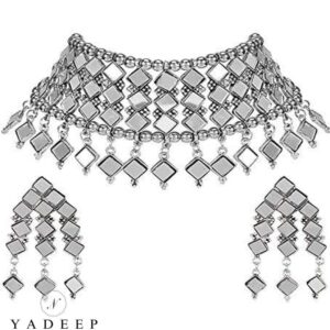 Yadeep India Necklace Set with Earrings for Women & Girls