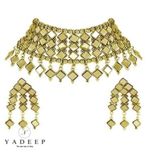 Yadeep India Necklace Set With Earrings for Women & Girls