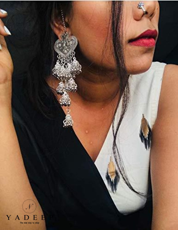 Buy MS Fashion India Kashmiri Triple Orange Color Pearls Hanging Jhumka  Earrings Online at Best Price  Distacart