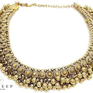 Yadeep India , Traditional Choker Necklace , Boho Designer Oxidized Choker Necklace Set for Girls & Women