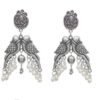 Yadeep India Traditional German Silver Fashionable Bird Caged Earrings For Women And Girls Jewellery