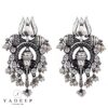 Yadeep India Trendy Ganesha Design ( Celebrity Inspired Collection ) Oxidized Silver Alloy Stud